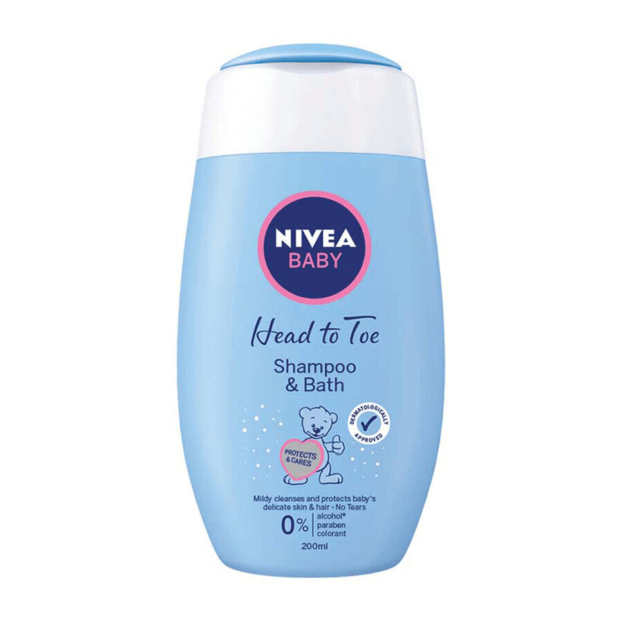 Shampoo e bagno schiuma, 200 ml, Nivea Baby