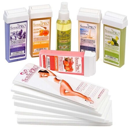 SensoPro wax removal kit 5 refills + oil + strips