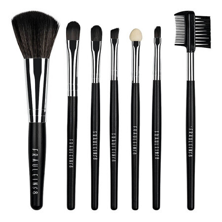 Set de 7 pinceaux de maquillage Fraulein Black