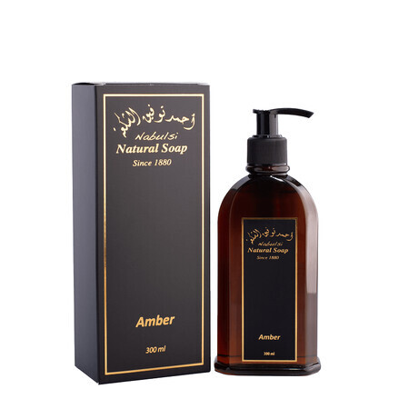 Sapun Lichid de mana cu amber,300 ml, Nabulsi