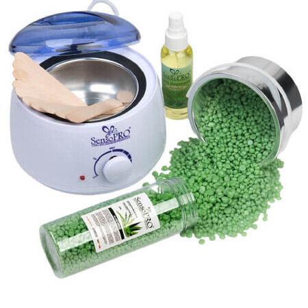 Kit epilare SensoPro cu ceara traditionala granule aloe vera