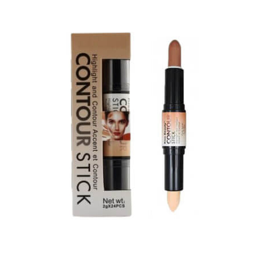 Kiss Beauty Contour Stick, Evidenziatore e Accentratore di contorno, tonalità A