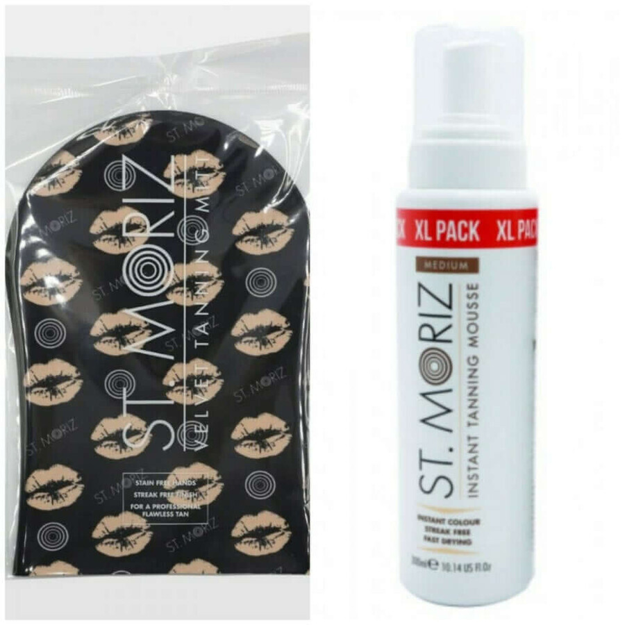 St Moriz Professional Self Tanning Set St Moriz XL Medium Foam + Gant d'application