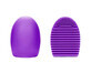 Brush Egg - Accessoire en silicone pour le nettoyage des pinceaux de maquillage, couleur violet