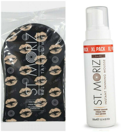 Set autobronzant professionnel St Moriz St Moriz XL Dark Foam + Gant d'application