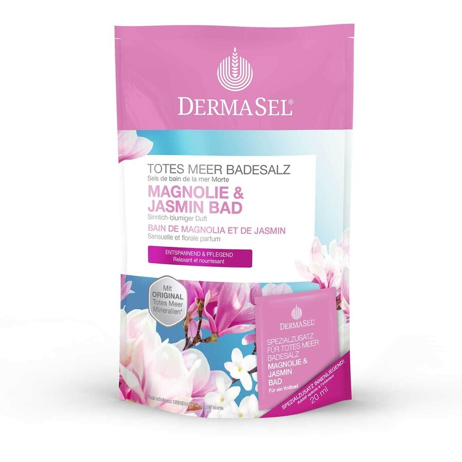 Sel de bain au magnolia et au jasmin (80626), 400g, DermaSel