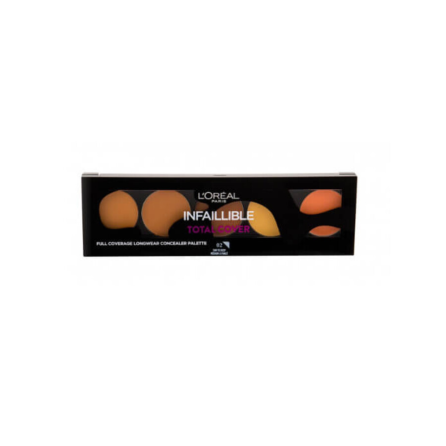 Loreal Total Cover Concealer Palette, nuance 02 Tan To Deep