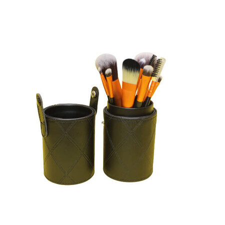 Set de 12 pinceaux de maquillage, trousse de maquillage, noir