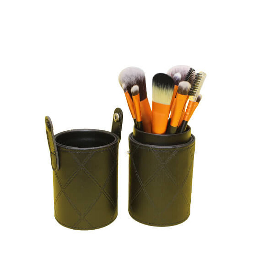 Set de 12 pinceaux de maquillage, trousse de maquillage, noir