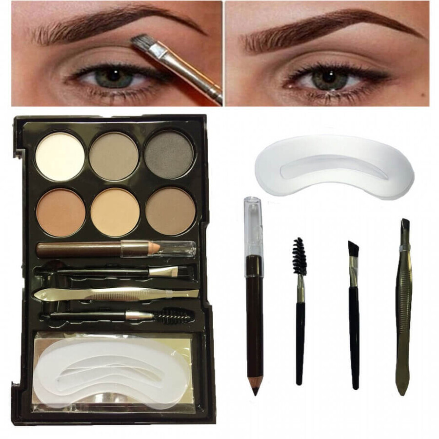 Sprancene Eyeshadow Kit, For Me Only, PRO Makeup, Eyebrow Palette, 01, sable inclus