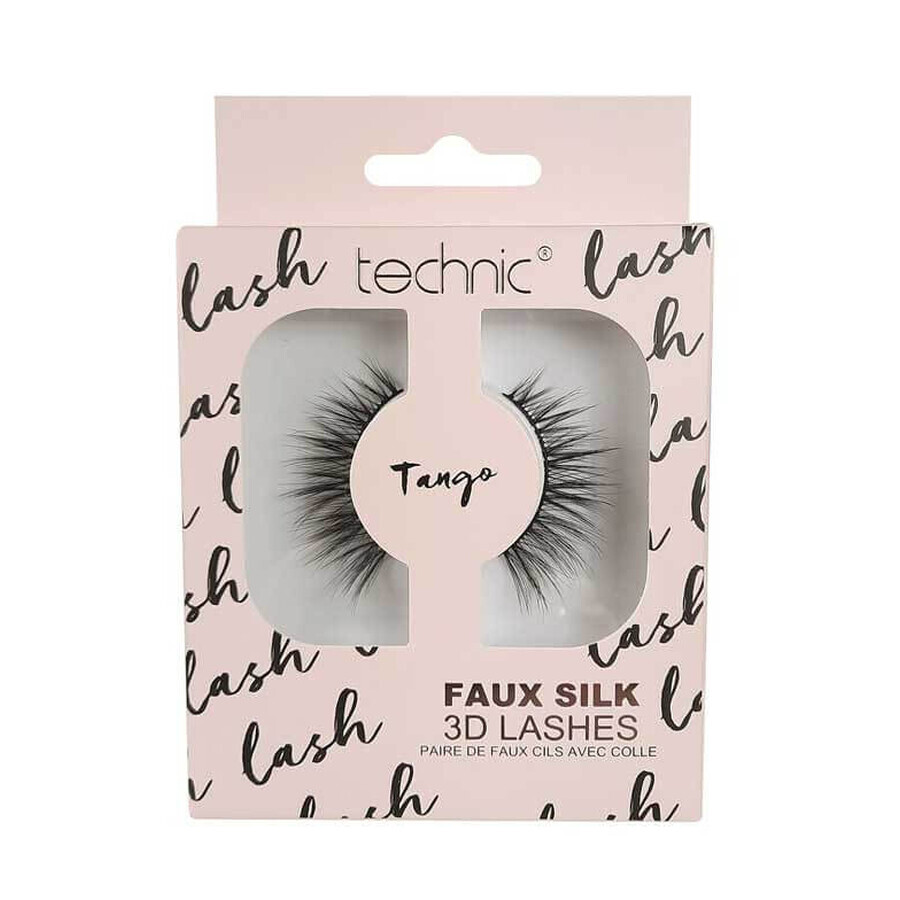 False eyelashes, Technic, Faux Silk 3D Lashes, Tango, Adhesive included