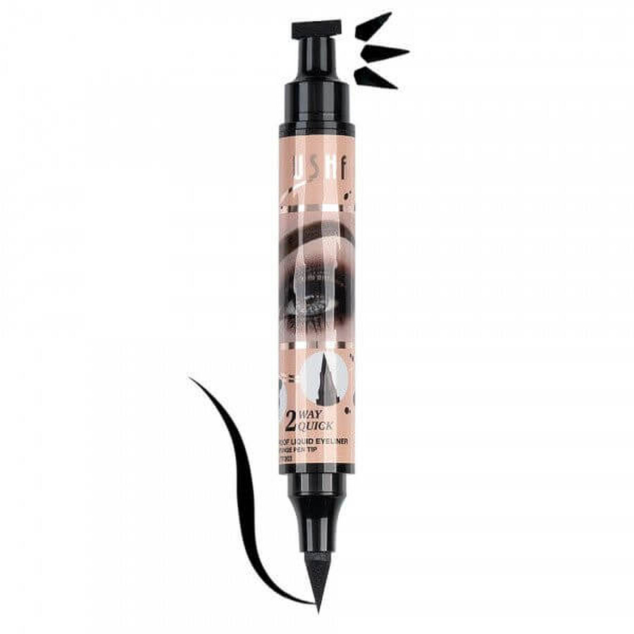 Ushas Eyeliner Waterproof Eyeliner with Stamp, 3 g