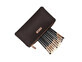 Set de 12 pinceaux de maquillage, Luxorise, or, sac inclus