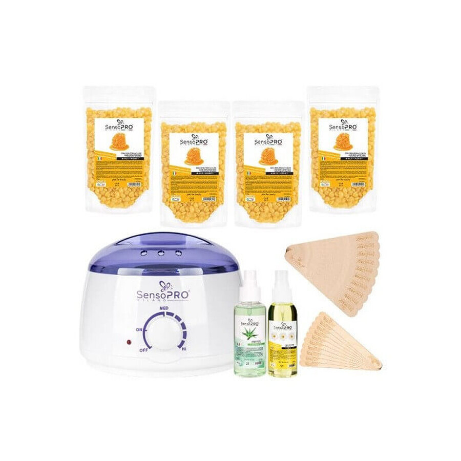 Kit epilare, SensoPro Milano, 4 pachete ceara