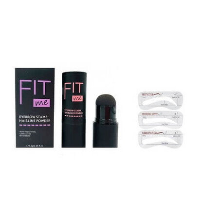 Sello para cejas, Fit Me, Sello para cejas, 3 sellos incluidos, Negro