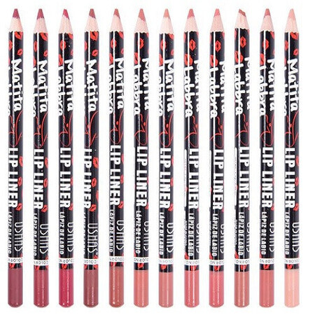 Set of 12 lip pencils, Ushas, Matita Labbra