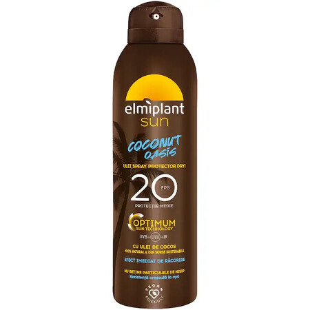 Elmiplant Huile Solaire Spray Protecteur à l'Huile de Coco SPF20 150 ml