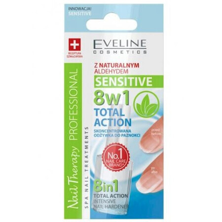 Eveline Nail Therapy 8in1 Total Action Balsam pentru unghii sensibile 12ml