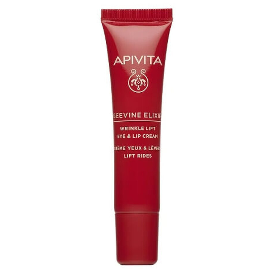 Apivita Beevine Elixir, crema lifting intensiva per il contorno labbra e occhi, 15 ml