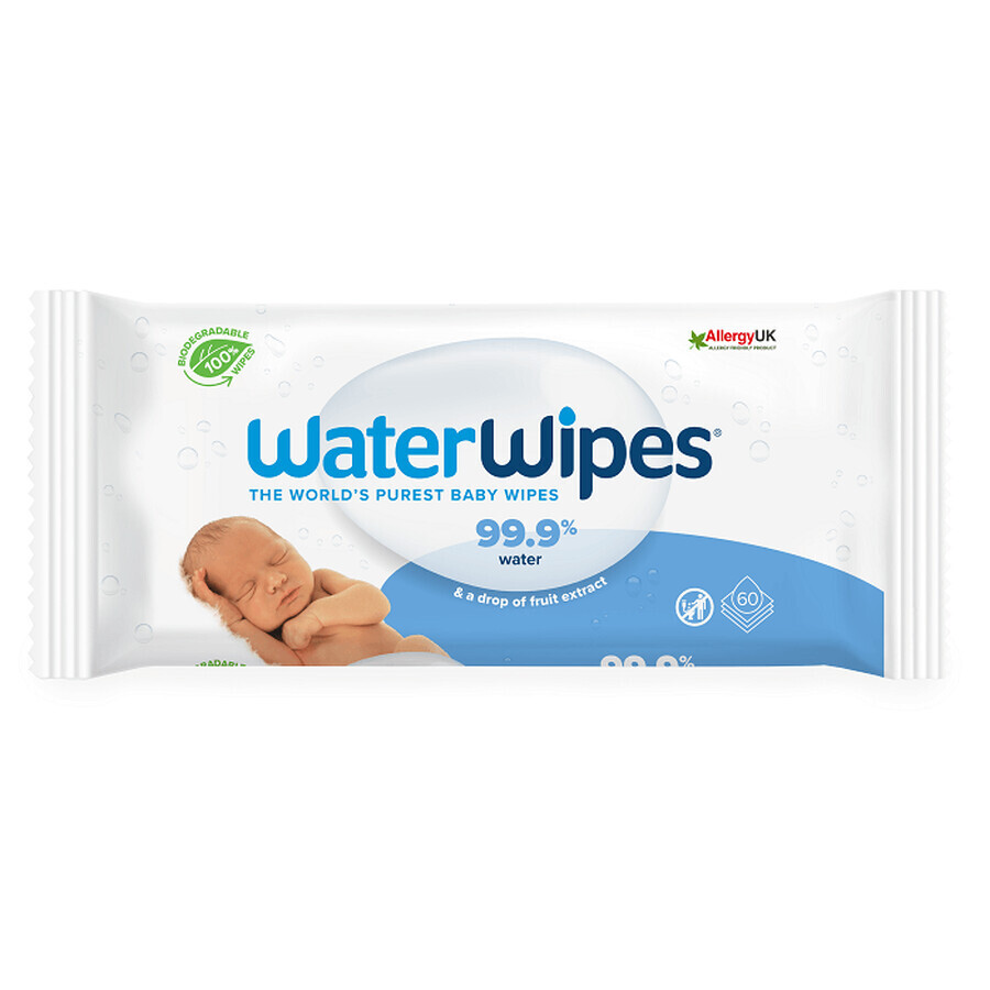 Lingettes biodégradables pour bébés, 28 pièces, WaterWipes