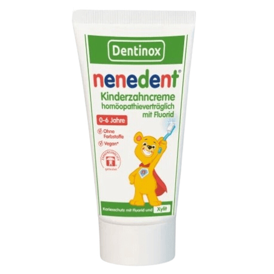 Nenedent Dentifrice fluoré pour les enfants de 0 à 6 ans, 50 ml