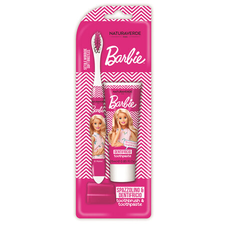 Set brosse à dents + dentifrice Barbie, Naturaverde