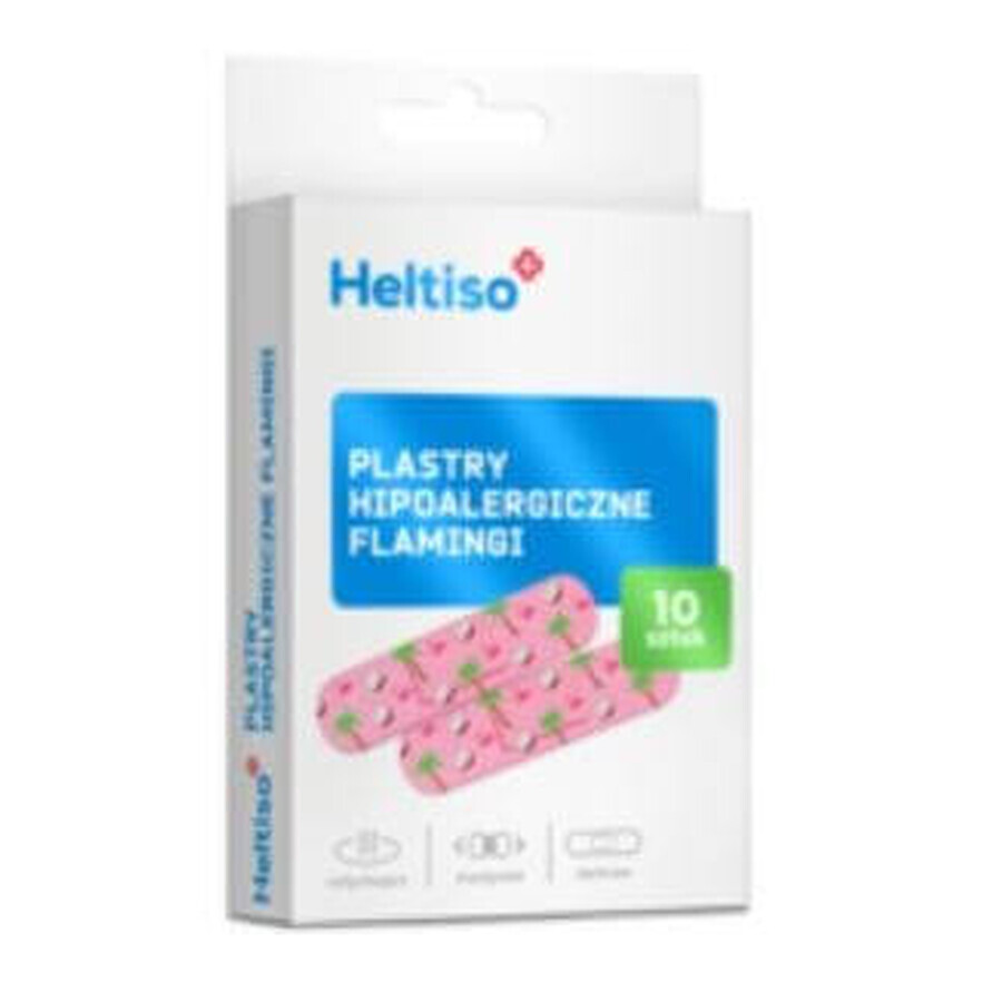 Patchs flamants roses hypoallergéniques Heltiso, 10 pièces - Longue durée !