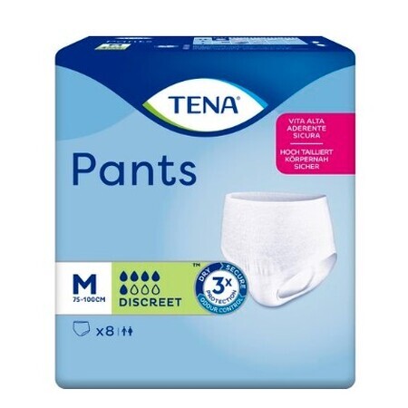 Tena, Discreet M, sous-vêtements, 8 pièces