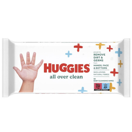 Huggies, All Over Clean, Feuchttücher, 56 Stück