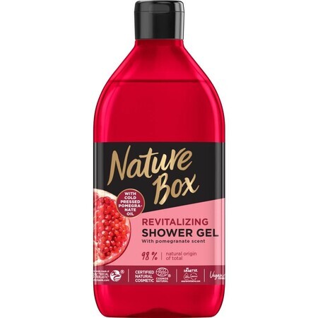 Nature Box Elisir doccia rivitalizzante con olio di melograno, 385ml