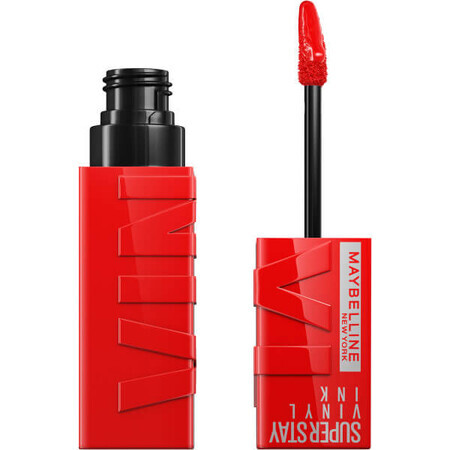 Maybelline Super Stay Vinyl Rossetto liquido 25 Rosso-Caldo, 4,2ml