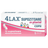 Suppositoires à la glycérine pour enfants 4Lax, 12 pièces, Solacium Pharma