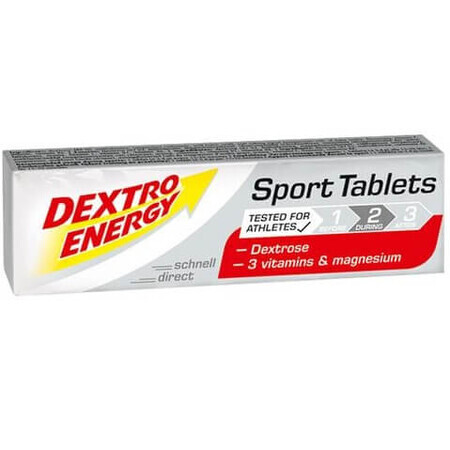 Comprimés de dextrose avec vitamines et magnésium Sport Formula, 94 g, Dextro Energy