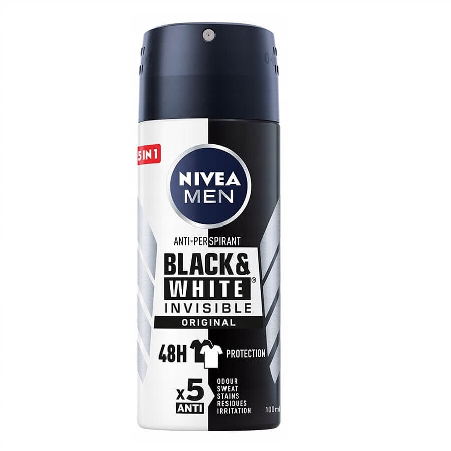 Nivea Men Black amp;White Invisible Original Spray Antitranspirante, 100ml