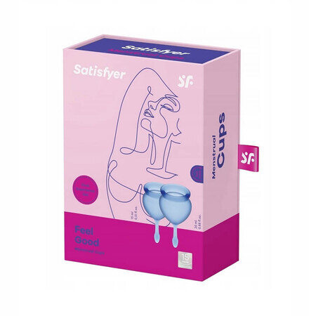 Set de coupes menstruelles Feel Good 15ml + 20ml bleu foncé