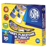 Astra, peintures pour affiches en tube, 6 couleurs