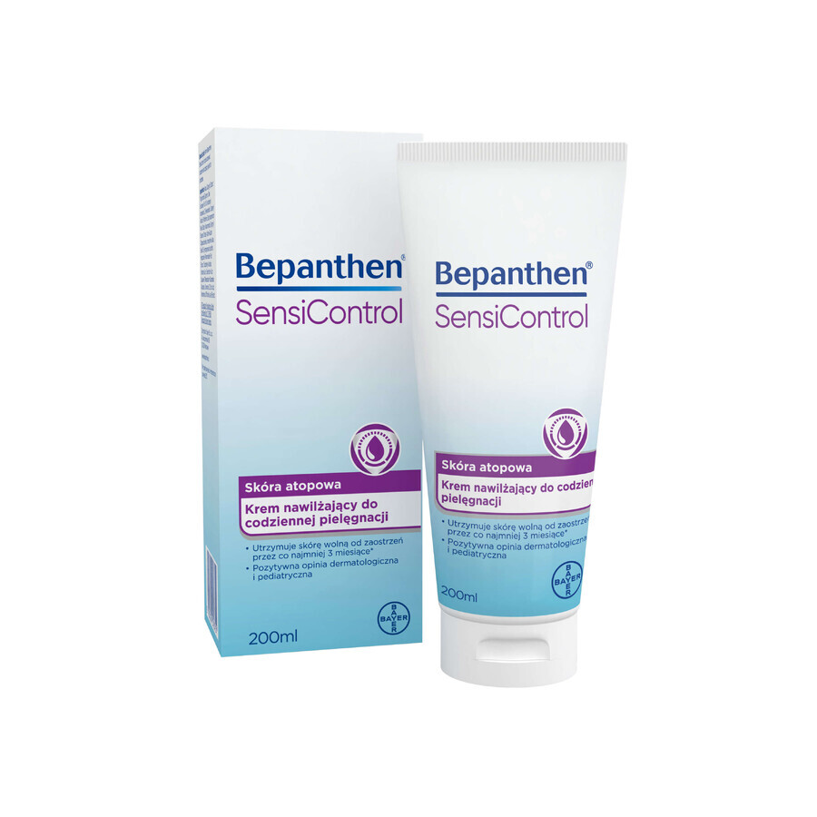 Bepanthen SensiControl crème hydratante pour peaux atopiques, 200 ml