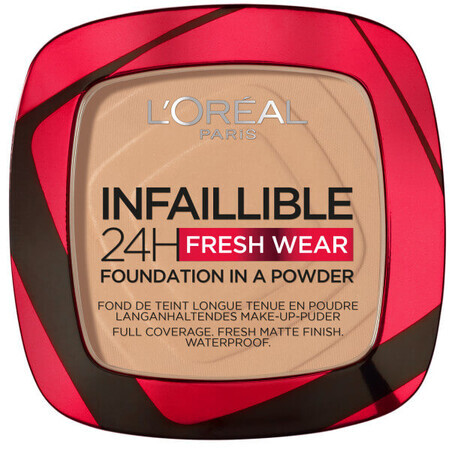 L'Oréal Paris Infaillible 24H Fresh Wear Base de Maquillaje En Polvo 140 Beige Dorado, 9g