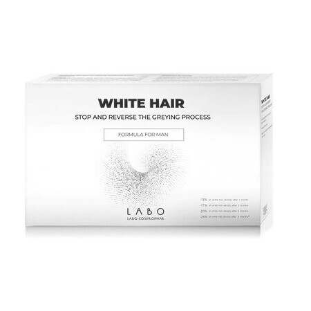 Anti graues Haar Behandlung für Männer Weißes Haar, 20 Fläschchen, Labo
