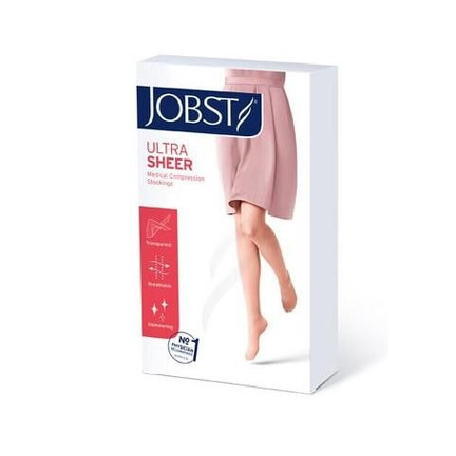 Jobst Ultra Sheer, CCL 1 chaussettes à genoux, noir bout foncé, taille IV - Longue durée !