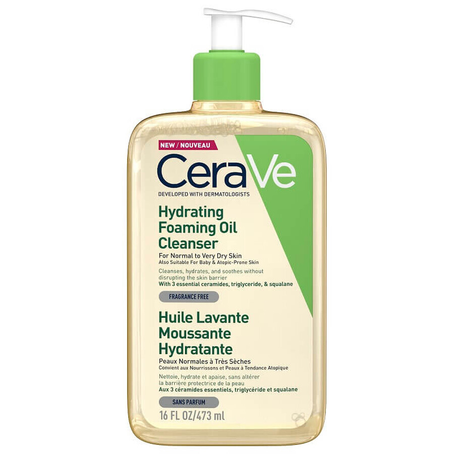 Huile nettoyante moussante et hydratante, 473 ml, CeraVe Évaluations