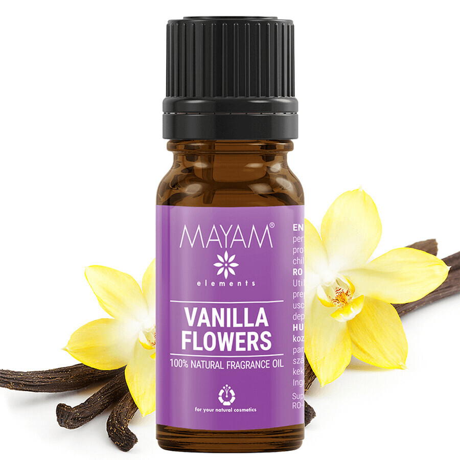 Huile de parfum naturelle à la fleur de vanille M-1360, 10 ml, Mayam