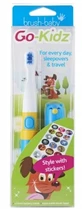 Cepillo de dientes sónico Brush-Baby Go Kidz Cepillo de dientes eléctrico de viaje con pegatinas para niños mayores de 3 años