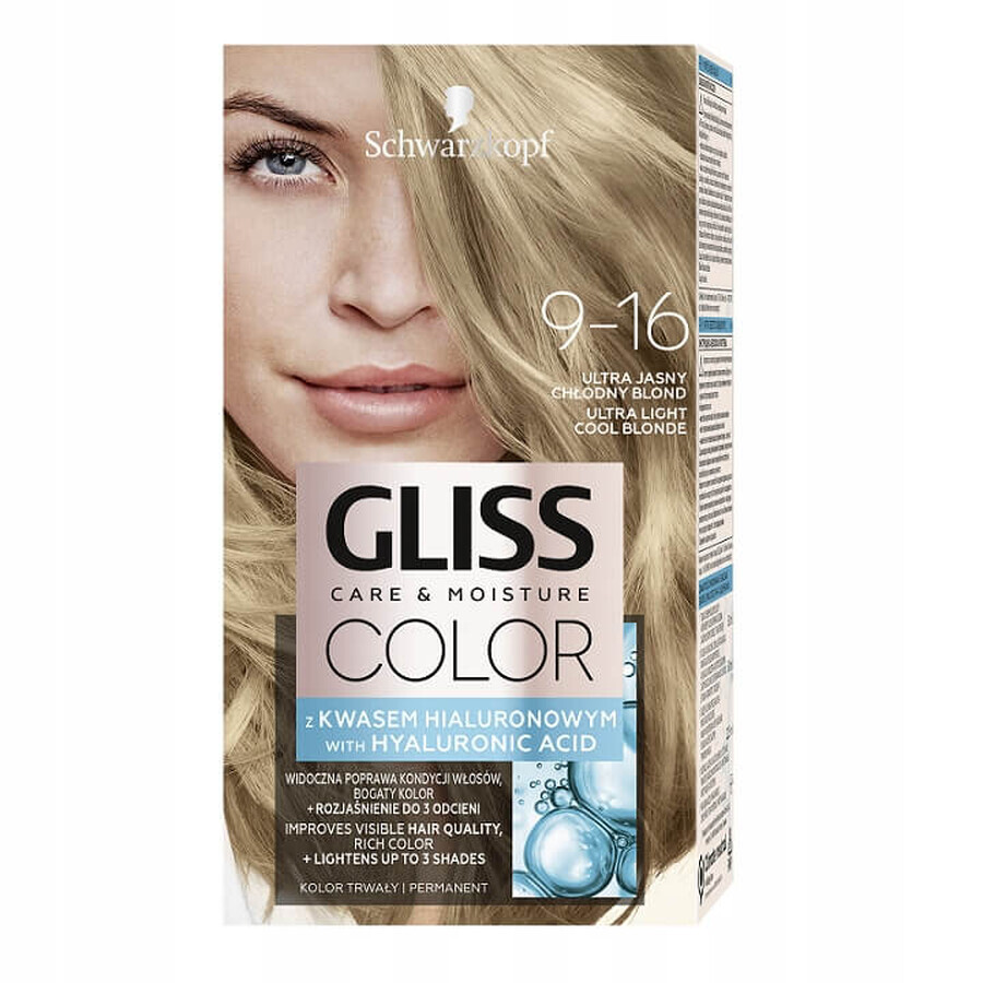 Schwarzkopf Gliss Gliss Color Color Cream 9-16 Ultra Light Cool Blonde