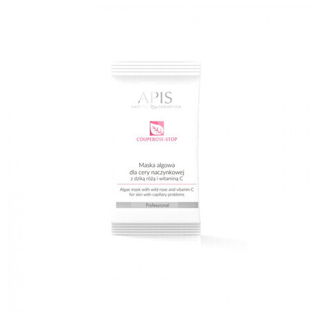 Apis Couperose-Stop Mascarilla de algas para pieles con cuperosis con rosa mosqueta y vitamina C, 20g