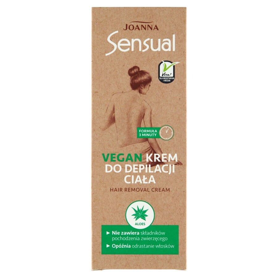 Joanna Sensual, crème d'épilation corporelle végétalienne, 100g