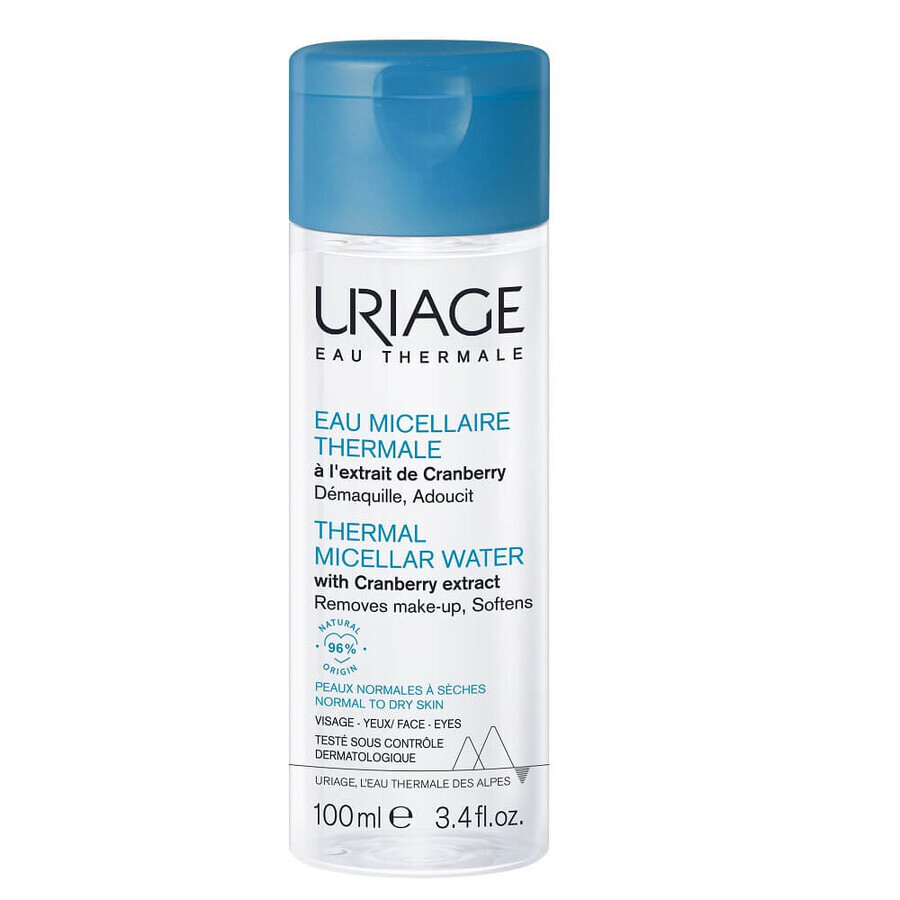 Uriage Thermale micellaire lotion met mauve-extract voor de normale tot droge huid, 100ml