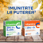 Vitamin C 1000 mg + Zn 25 mg + D3 4000 IU, 30 film-coated tablets, Fiterman