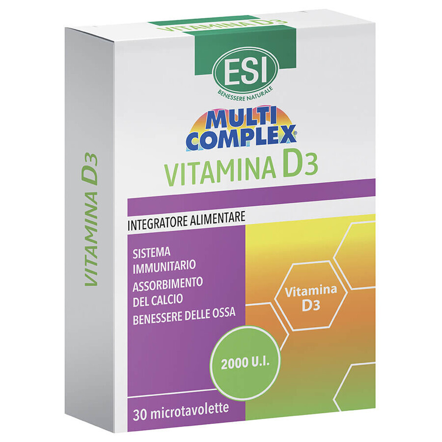 Vitamina D3 2000 UI, 30 microtablete, Esi Spa