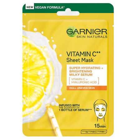 Garnier Skin Naturals Mască textilă hidratantă cu vitamina C, 28g